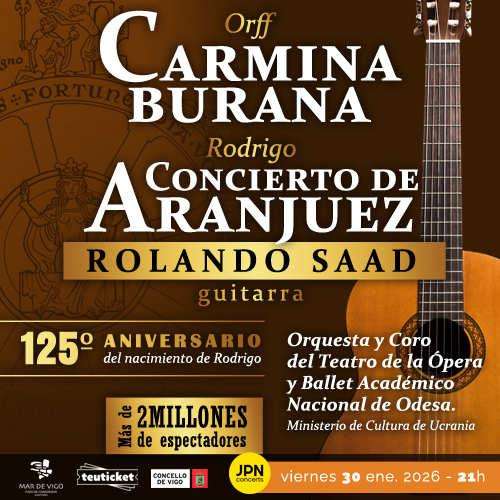 Carmina Burana, Orff y concierto de Aranjuez (2026) en Vigo