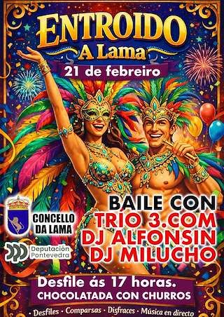 Fechas, información, programa, cartel, imágenes, mapa y ubicación de Carnaval (2026)  en  A Lama
