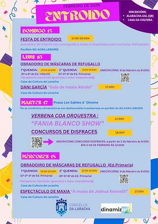 Fechas, información, programa, cartel, imágenes, mapa y ubicación de Carnaval  en  A Laracha