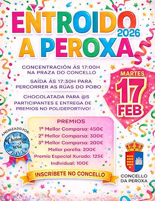 Fechas, información, programa, cartel, imágenes, mapa y ubicación de Carnaval (2026)  en  A Peroxa