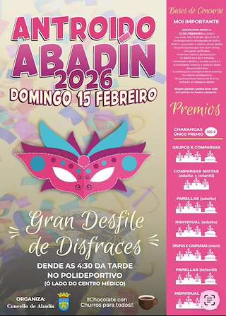 Fechas, información, programa, cartel, imágenes, mapa y ubicación de Carnaval (2026) en Abadín