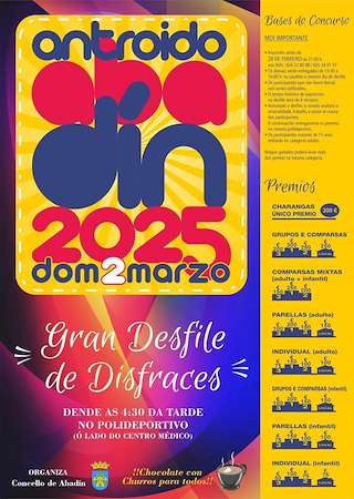 Fechas, información, programa, cartel, imágenes, mapa y ubicación de Carnaval  en  Abadín