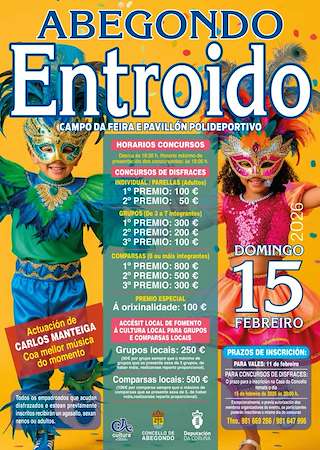 Fechas, información, programa, cartel, imágenes, mapa y ubicación de Carnaval (2026) en Abegondo