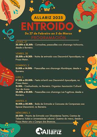 Fechas, información, programa, cartel, imágenes, mapa y ubicación de Carnaval  en  Allariz