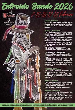 Fechas, información, programa, cartel, imágenes, mapa y ubicación de Carnaval (2026) en Bande