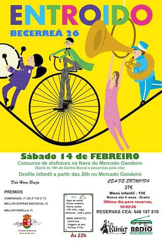 Fechas, información, programa, cartel, imágenes, mapa y ubicación de Carnaval (2026) en Becerreá