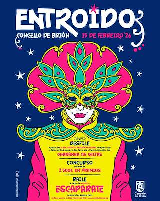 Fechas, información, programa, cartel, imágenes, mapa y ubicación de Carnaval (2026) en Brión