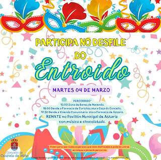 Fechas, información, programa, cartel, imágenes, mapa y ubicación de Carnaval  en  Castrelo de Miño