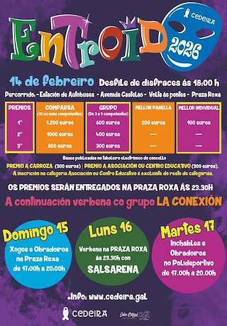 Fechas, información, programa, cartel, imágenes, mapa y ubicación de Carnaval (2026) en Cedeira
