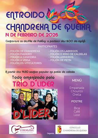Fechas, información, programa, cartel, imágenes, mapa y ubicación de Carnaval (2026) en Chandrexa de Queixa