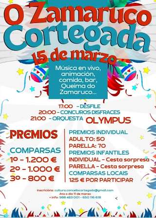 Fechas, información, programa, cartel, imágenes, mapa y ubicación de Carnaval  en  Cortegada