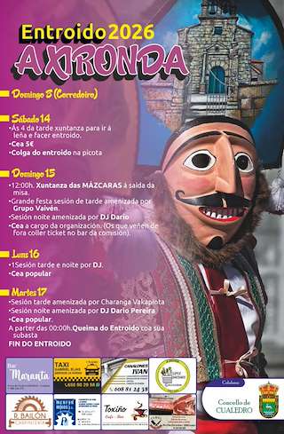 Fechas, información, programa, cartel, imágenes, mapa y ubicación de Carnaval de A Xironda (2026) en Cualedro