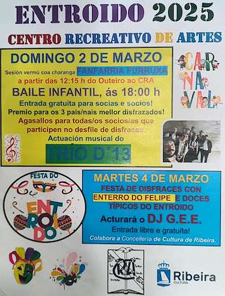 Fechas, información, programa, cartel, imágenes, mapa y ubicación de Carnaval de Artes   en  Ribeira