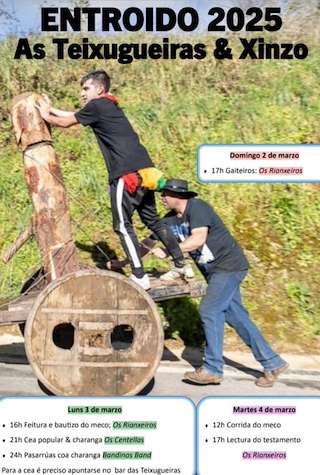 Fechas, información, programa, cartel, imágenes, mapa y ubicación de Carnaval de As Teixugueiras-Xinzo  en  Cartelle