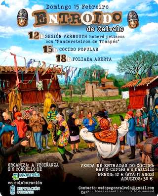 Fechas, información, programa, cartel, imágenes, mapa y ubicación de Carnaval de Calvelo (2026) en Maceda
