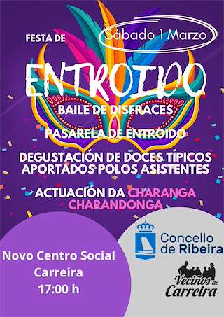 Fechas, información, programa, cartel, imágenes, mapa y ubicación de Carnaval de Carreira  en  Ribeira
