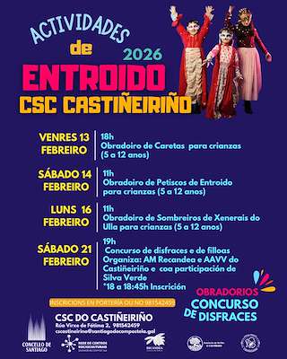 Fechas, información, programa, cartel, imágenes, mapa y ubicación de Carnaval de Castiñeiriño  (2026) en Santiago de Compostela