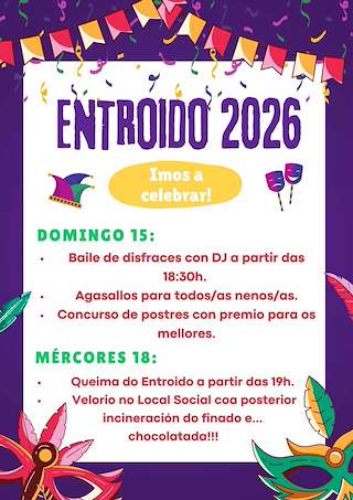 Fechas, información, programa, cartel, imágenes, mapa y ubicación de Carnaval de Centroña (2026) en Pontedeume