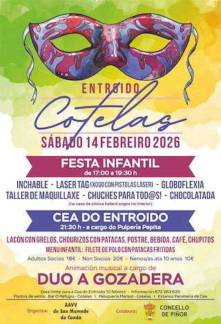 Fechas, información, programa, cartel, imágenes, mapa y ubicación de Carnaval de Cotelas (2026) en Piñor