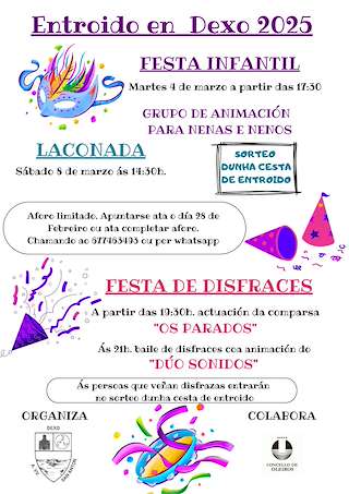 Fechas, información, programa, cartel, imágenes, mapa y ubicación de Carnaval de Dexo  en  Oleiros