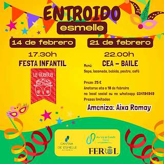 Fechas, información, programa, cartel, imágenes, mapa y ubicación de Carnaval de Esmelle (2026) en Ferrol