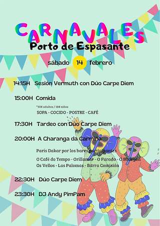 Fechas, información, programa, cartel, imágenes, mapa y ubicación de Carnaval de Espasante (2026) en Ortigueira