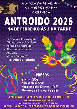 Fechas, información, programa, cartel, imágenes, mapa y ubicación de Carnaval de Fornelos (2026) en Zas