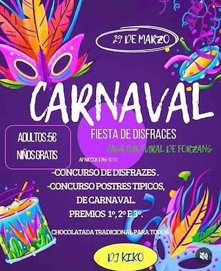Fechas, información, programa, cartel, imágenes, mapa y ubicación de Carnaval de Forzáns  en  Ponte Caldelas