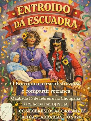 Fechas, información, programa, cartel, imágenes, mapa y ubicación de Carnaval de la Escuadra (2026) en A Lama