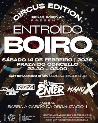 Fechas, información, programa, cartel, imágenes, mapa y ubicación de Carnaval de las Peñas  (2026) en Boiro