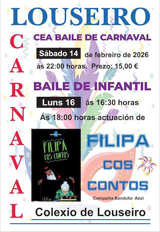 Fechas, información, programa, cartel, imágenes, mapa y ubicación de Carnaval de Louseiro (2026) en Sarria