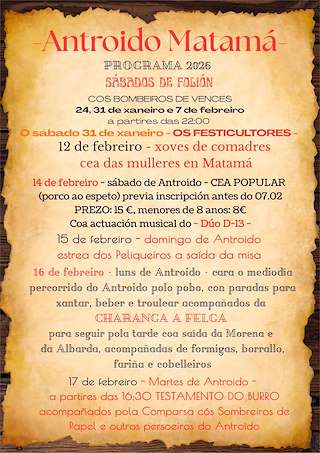 Fechas, información, programa, cartel, imágenes, mapa y ubicación de Carnaval de Matamá (2026) en Laza