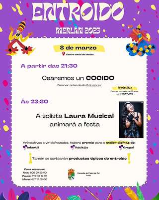 Fechas, información, programa, cartel, imágenes, mapa y ubicación de Carnaval de Merlán  en  Palas de Rei