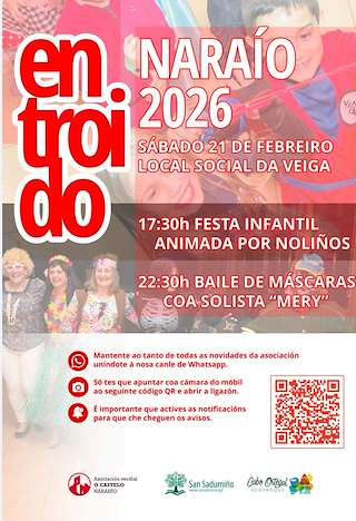 Fechas, información, programa, cartel, imágenes, mapa y ubicación de Carnaval de Narahío  (2026)  en  San Sadurniño
