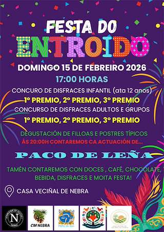 Fechas, información, programa, cartel, imágenes, mapa y ubicación de Carnaval de Nebra (2026) en Porto do Son