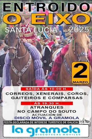 Fechas, información, programa, cartel, imágenes, mapa y ubicación de Carnaval de O Eixo  en  Santiago de Compostela