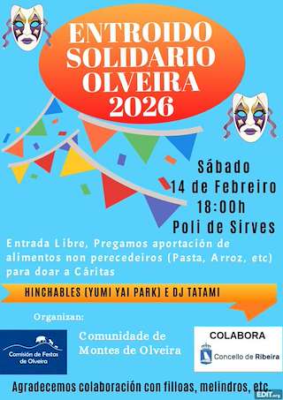 Fechas, información, programa, cartel, imágenes, mapa y ubicación de Carnaval de Olveira (2026) en Ribeira