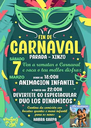 Fechas, información, programa, cartel, imágenes, mapa y ubicación de Carnaval de Parada (2026)  en  Ponteareas