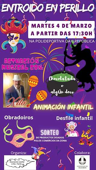 Fechas, información, programa, cartel, imágenes, mapa y ubicación de Carnaval de Perillo  en  Oleiros
