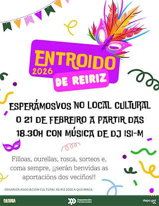 Fechas, información, programa, cartel, imágenes, mapa y ubicación de Carnaval de Reiriz (2026)  en  Pontevedra