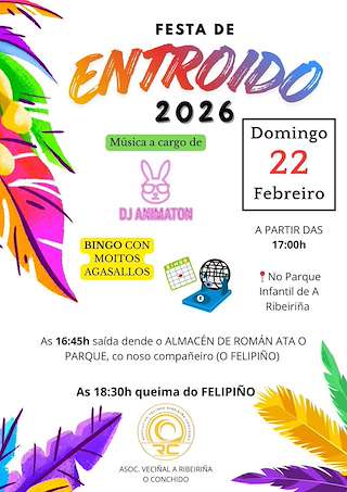 Fechas, información, programa, cartel, imágenes, mapa y ubicación de Carnaval de Ribeiriña-Conchido (2026)  en  A Pobra do Caramiñal