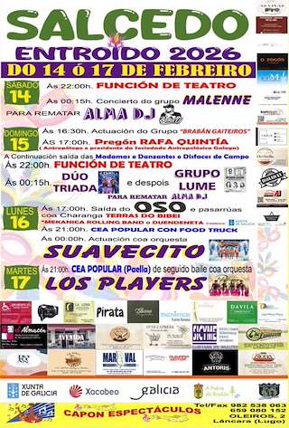 Fechas, información, programa, cartel, imágenes, mapa y ubicación de Carnaval de Salcedo (2026) en A Pobra do Brollón