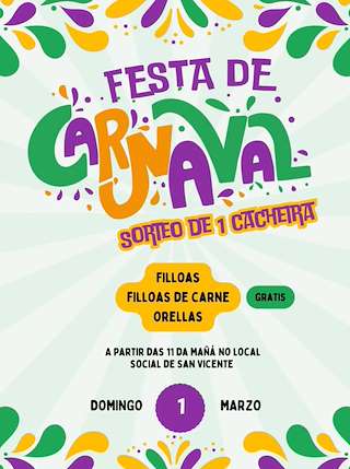 Fechas, información, programa, cartel, imágenes, mapa y ubicación de Carnaval de San Vicente  en  Vilasantar