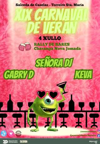Fechas, información, programa, cartel, imágenes, mapa y ubicación de XIX Carnaval de Verán  en  Salceda de Caselas