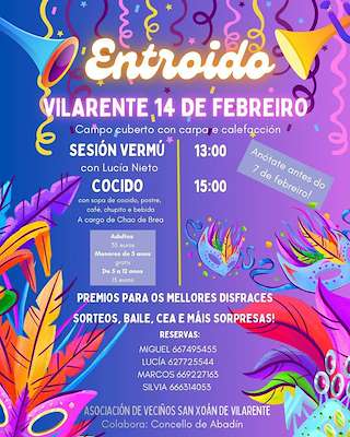 Fechas, información, programa, cartel, imágenes, mapa y ubicación de Carnaval de Vilarente  (2026) en Abadín