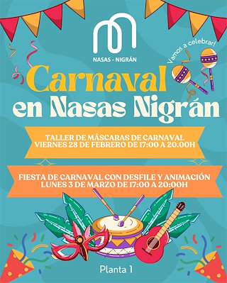Fechas, información, programa, cartel, imágenes, mapa y ubicación de Carnaval del Centro Comercial Nasas  en  Nigrán