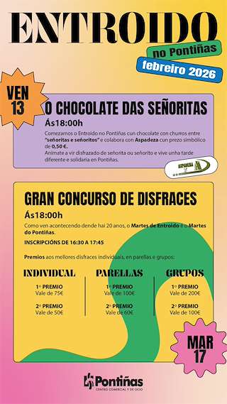 Fechas, información, programa, cartel, imágenes, mapa y ubicación de Carnaval del Centro Comercial Pontiñas (2026) en Lalín