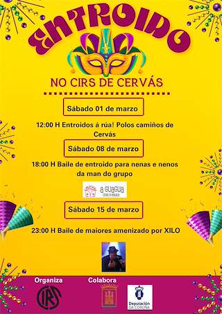 Fechas, información, programa, cartel, imágenes, mapa y ubicación de Carnaval del CIRS de Cervás  en  Ares