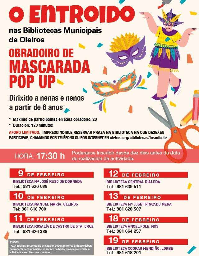Carnaval en las Bibliotecas Municipales en Oleiros