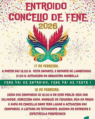 Fechas, información, programa, cartel, imágenes, mapa y ubicación de Carnaval (2026)  en  Fene